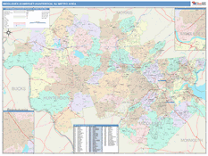 Middlesex-Somerset-Hunterdon Metro Area Digital Map Color Cast Style